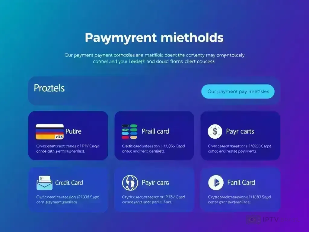 Overview of available payment methods for IPTV Brasil