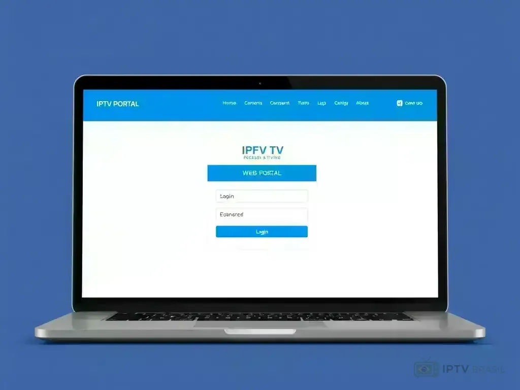IPTV Brasil web portal login interface